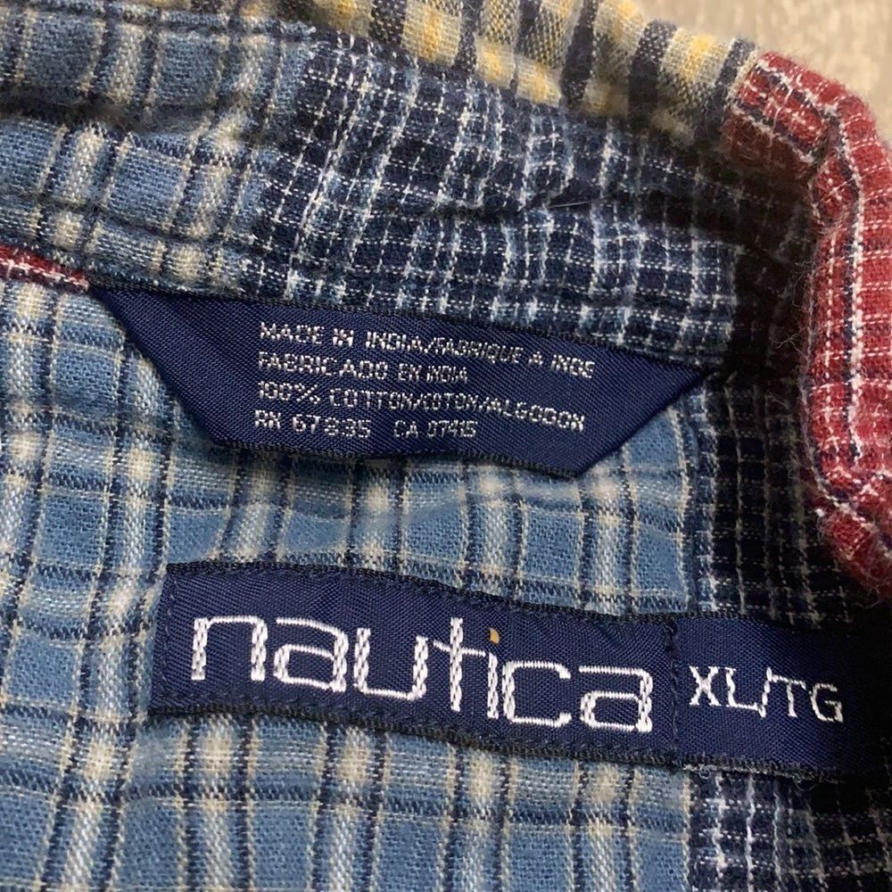 Mens Nautica Button Up Vintage Style Shirt - Picture 3 of 6